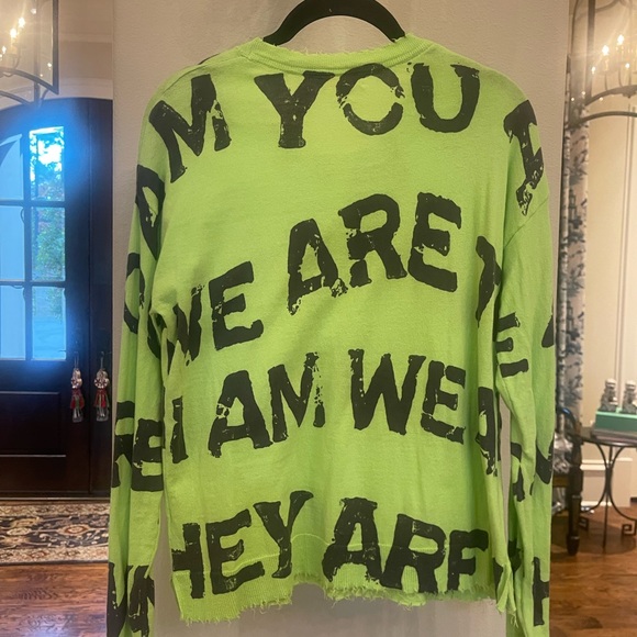 Lisa Todd Take A Stand sweater, size M.  Worn one time.  Excellent condition. - Picture 2 of 3